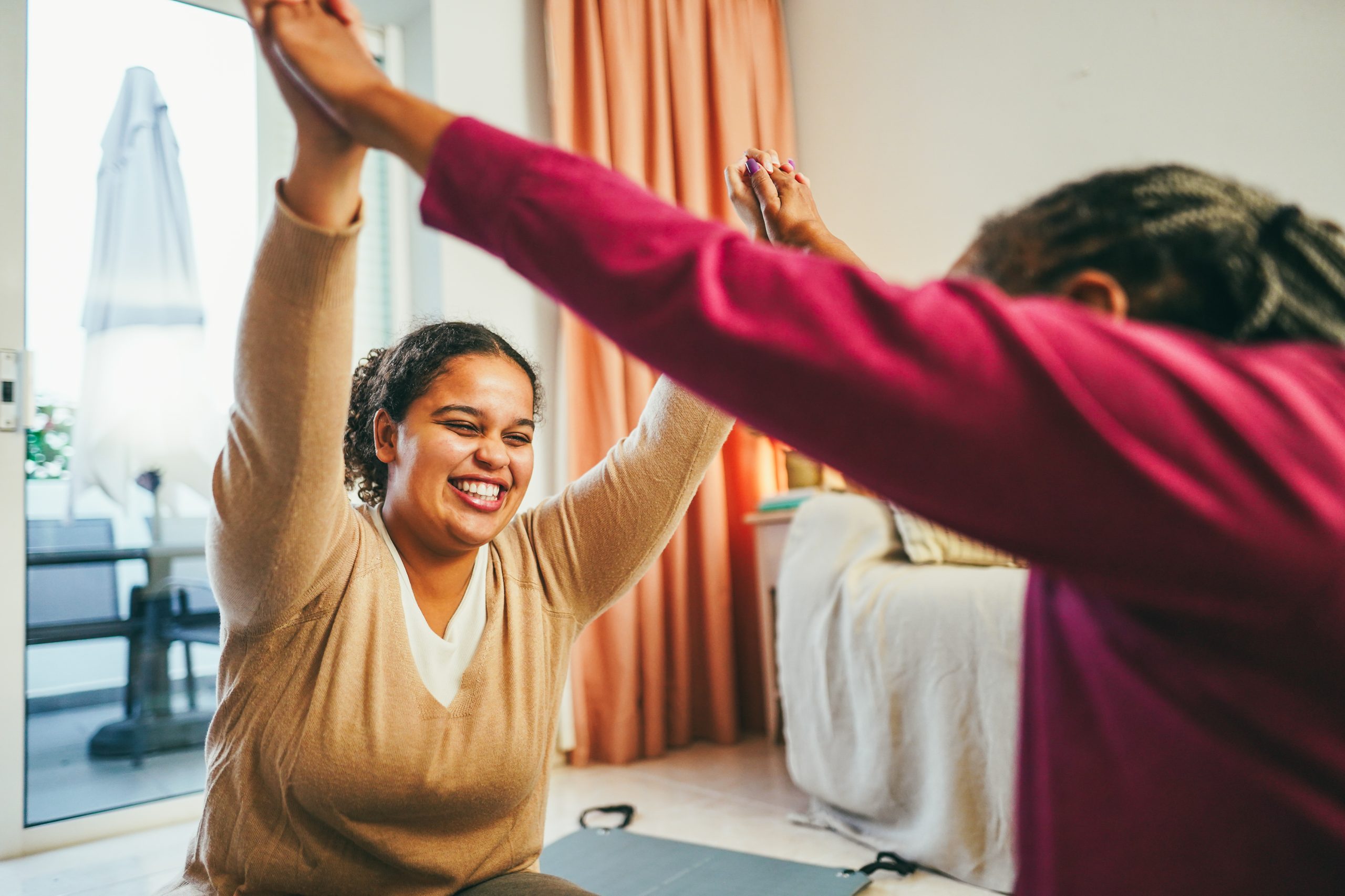 NDIS participant and therapist working together - focus of the patient's face